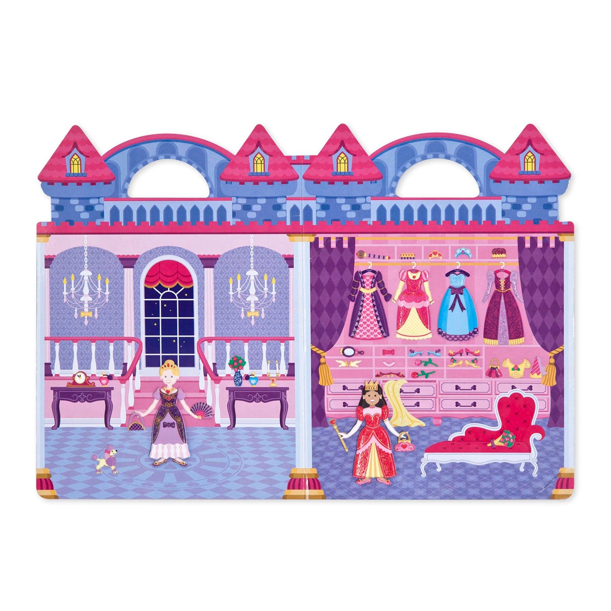 Melissa & Doug Puffy Sticker Play Set – Princess, 67 Reusable Stickers with 2 Fold-Out Scenes, Restickable Fashion Activity Book, Mess Free Travel Toys for Kids Ages 4+ Melissa & Doug