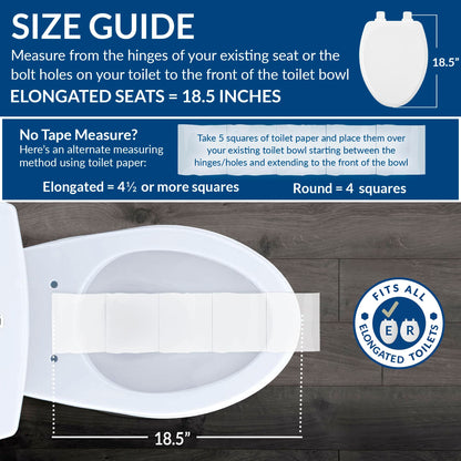 BEMIS 7300SLEC 000 Toilet Seat Will Slow Close and Removes Easy for Cleaning, Elongated, White 🍁 All In One Marketplace Canada