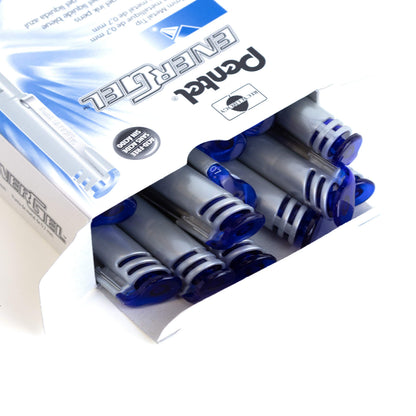 Pentel EnerGel Gel Pen with Cap 0.7mm, Blue Ink, 12PK