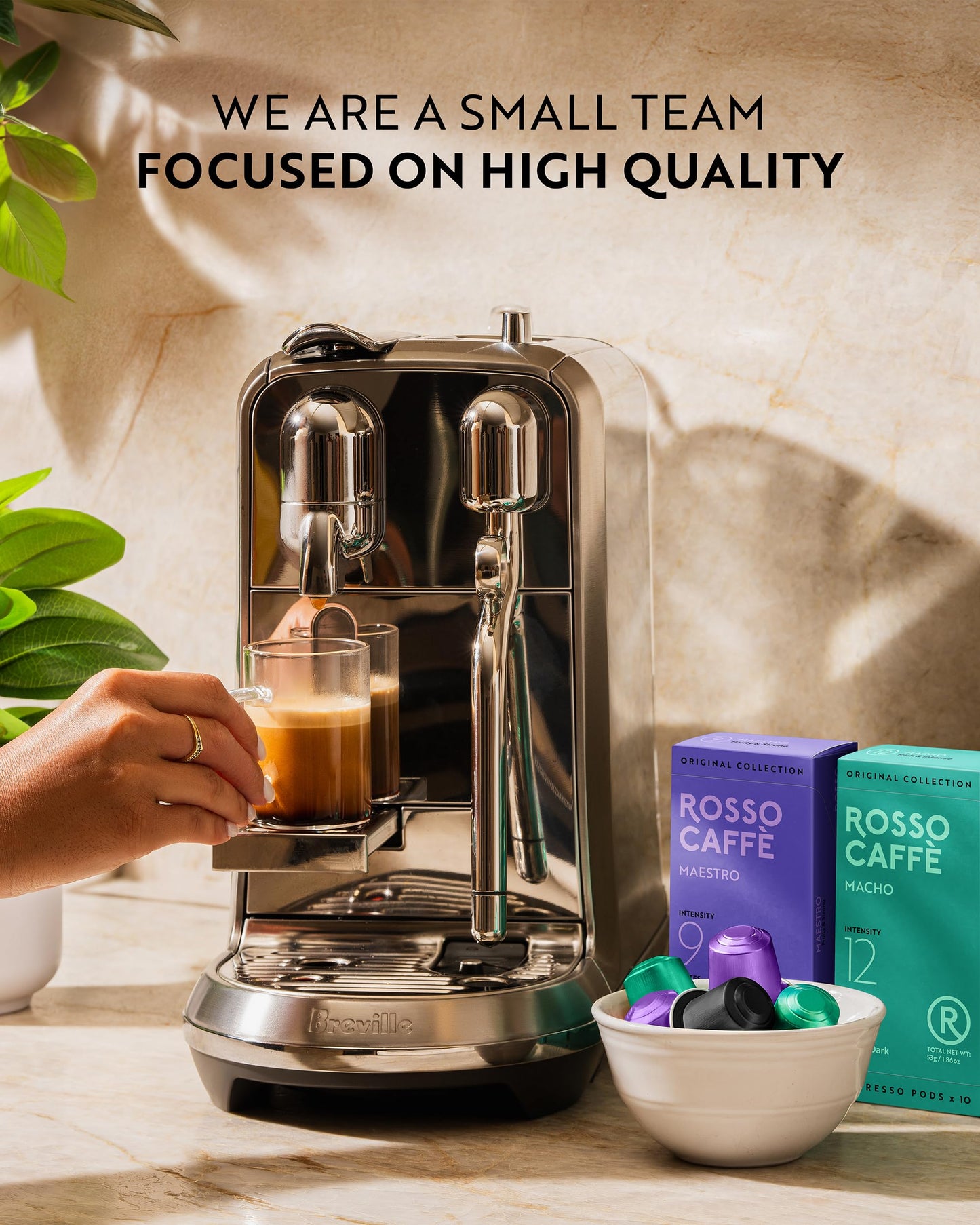 ROSSO CAFFÈ 120 Espresso Capsules for Nespresso Original Machines – Dark Roast Intensity 9-12 Bundle