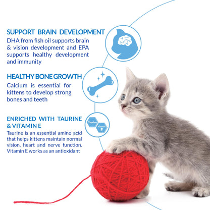 INABA Churu for Kittens, Creamy, Purée Lickable Cat Treats with DHA, EPA, Vitamin E & Taurine, 14 Grams Each, 24 Tubes (4 per Pack), Tuna Recipe 🍁 All In One Marketplace Canada