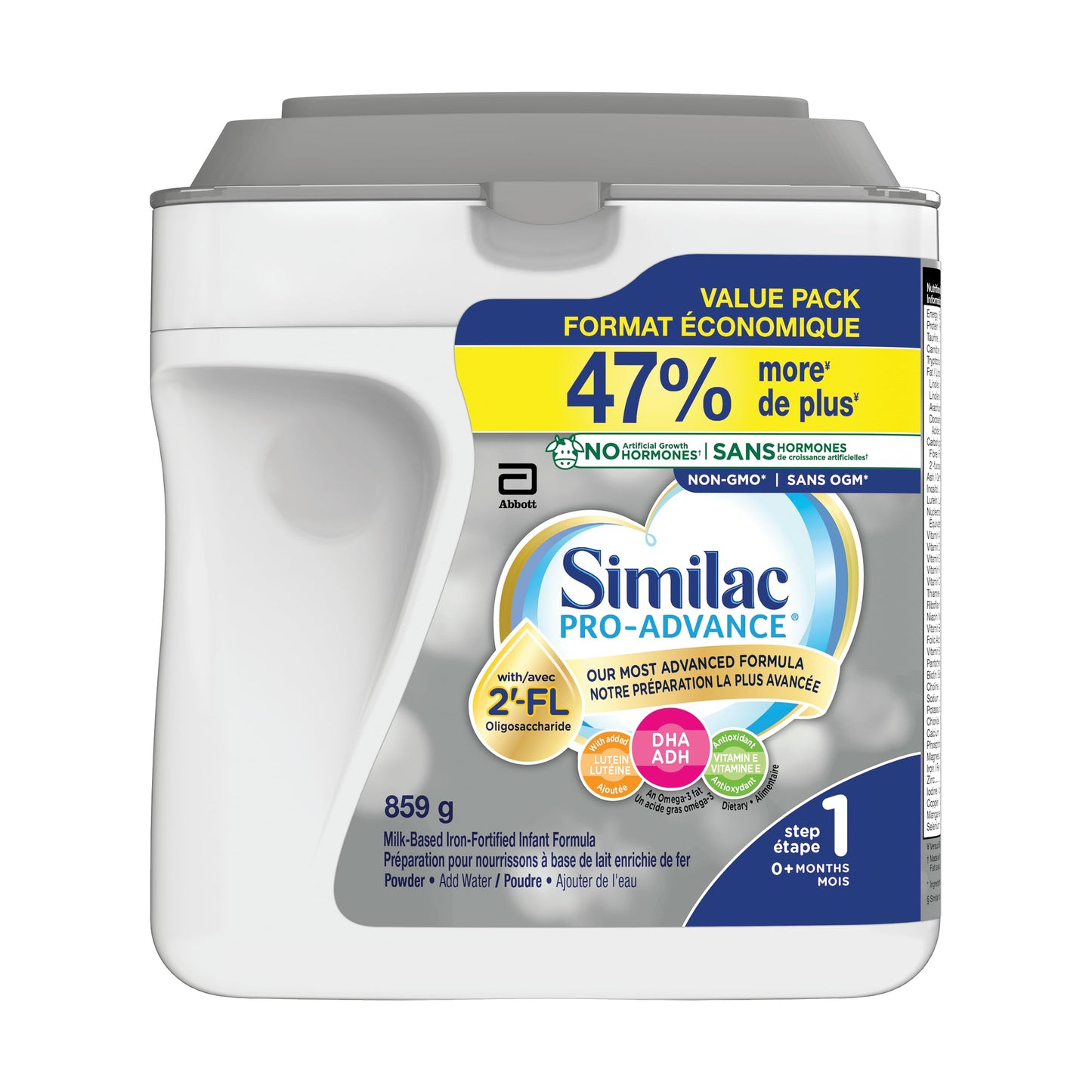 Similac Pro-Advance Step 1 Infant Formula Powder – 859g, Closest to Breast Milk with 2'-FL, Newborn & Up