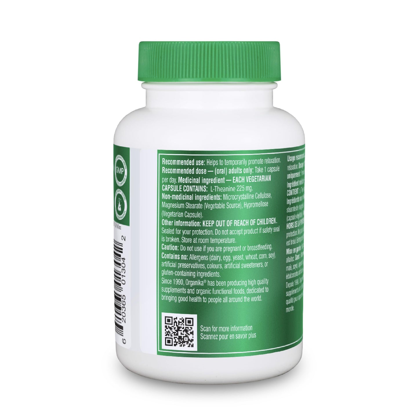 Organika L-Theanine 90 Vcaps 🍁 All In One Marketplace Canada