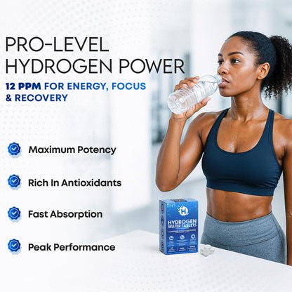 60 Ct Hydrogen Water Tablets – Magnesium Tablets for Energy, Hydration & Muscle Function –Support Recovery, Fatigue and Mental Clarity. Lab Tested - Available at All In One Marketplace Canada