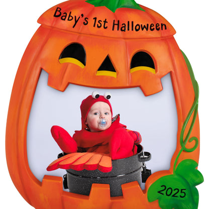 Ornement d'Halloween Hallmark Keepsake 2025, cadre photo pour le premier Halloween de bébé 2025, décorations d'Halloween