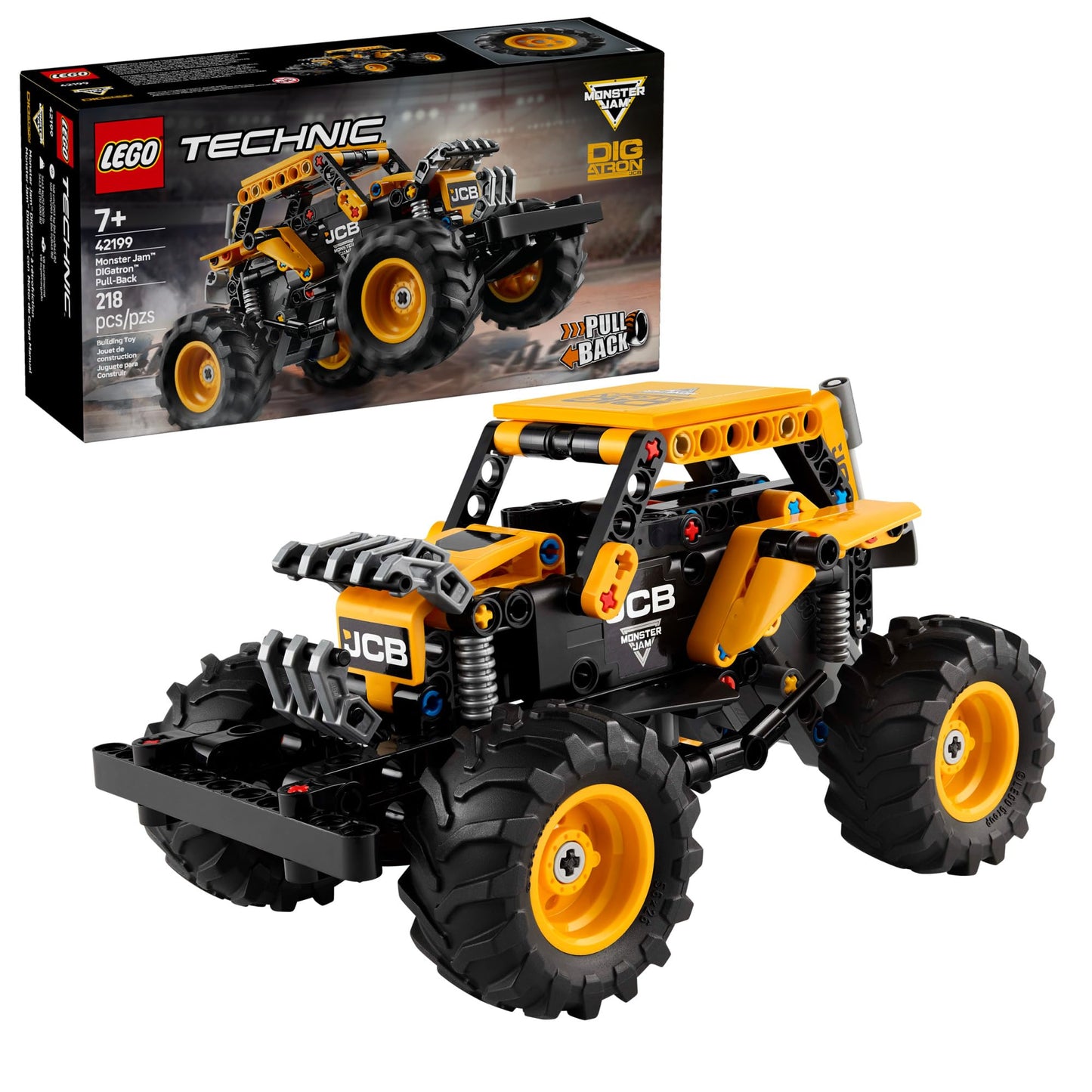 LEGO Technic Monster Jam DIGatron Pull-Back Monster Truck Toy - Building Toy for Kids, Boys and Girls, Ages 7+ - Creative Gift Idea for Lovers of Monster Trucks - 42199 LEGO