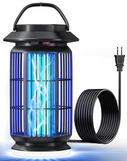 REOGLE 2-in-1 Bug Zapper Indoor Outdoor, 4000V Electric Mosquito Zapper with 365nm UV Light Trap & LED Night Light, Covers 2100 sq ft, Insect Fly Trapper Bug Light for Patio, Garage, Backyard, Porch - Available at All In One Marketplace Canada