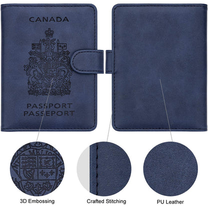 WALNEW RFID Blocking Passport Holder Travel Wallet Cover Case - Available at All In One Marketplace Canada