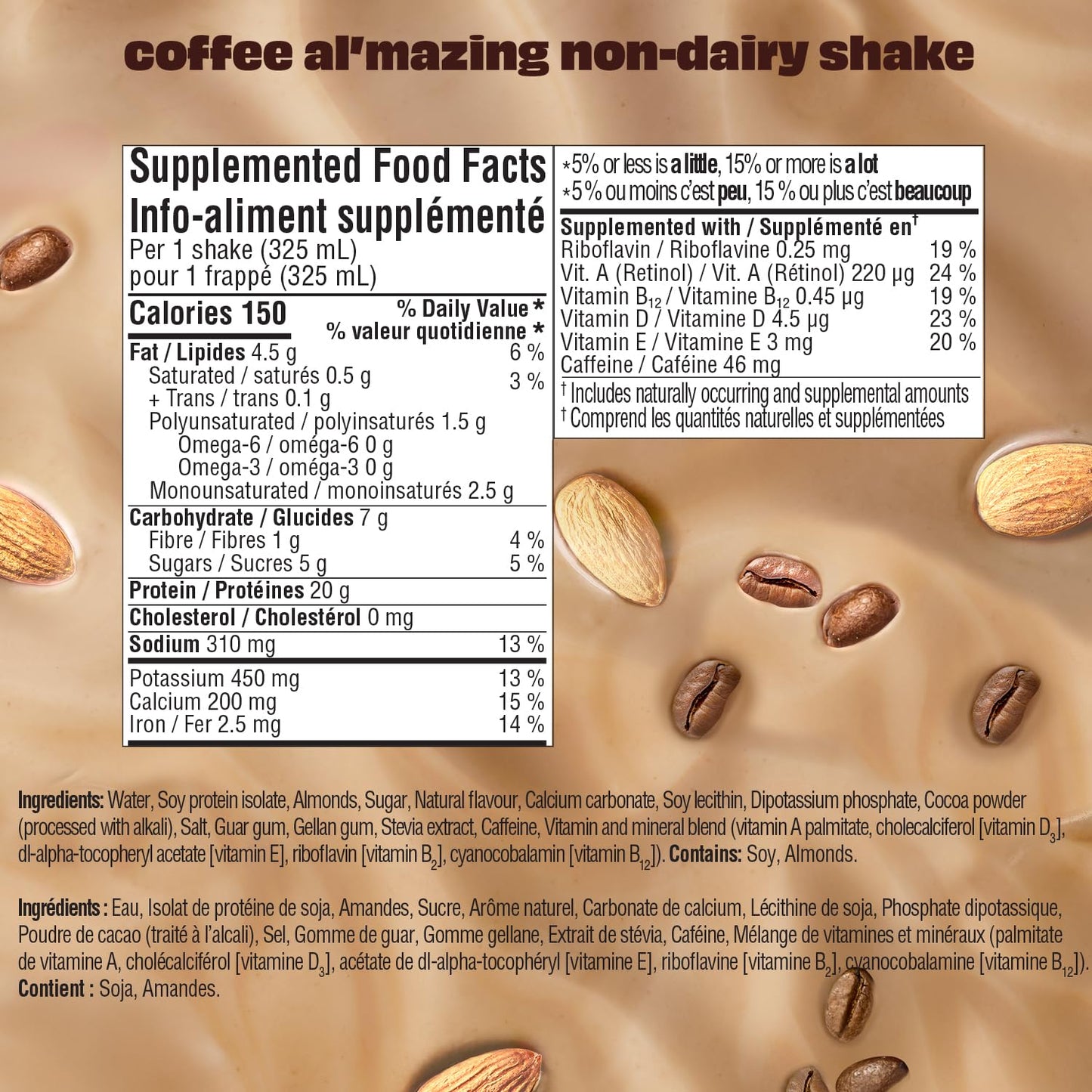 Premier Protein Al'mazing Non-Dairy Protein Shake, 20g Protein, 5g Sugar, 11 Fl oz, Coffee, 12 Count Premier Protein