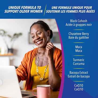 Progressive Advanced Multivitamin for Women 50+, with Black Cohosh, Chastetree, Maca, Turmeric, and CoQ10. Supports Menopause, Immunity, Heart Health, Joint Health, and Inflammation, 100% Complete, Canadian-Made, 120 Count - Available at All In One Marketplace Canada