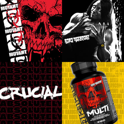 MUTANT Multi Vitamins - Men's Multivitamin for Hardcore Athletes & Body Builders, Supports Muscle Function, Energy Metabolism, Immune Health with 70 Vitamins Minerals Antioxidants (60 Caplets, CA) - Available at All In One Marketplace Canada