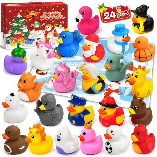 Advent Calendar 2026 Rubber Duck for Kids Toddler Baby 24 Days of Christmas Countdown Toys for Kids Boys and Girls Christmas Party Favors Gifts 🍁 All In One Marketplace Canada