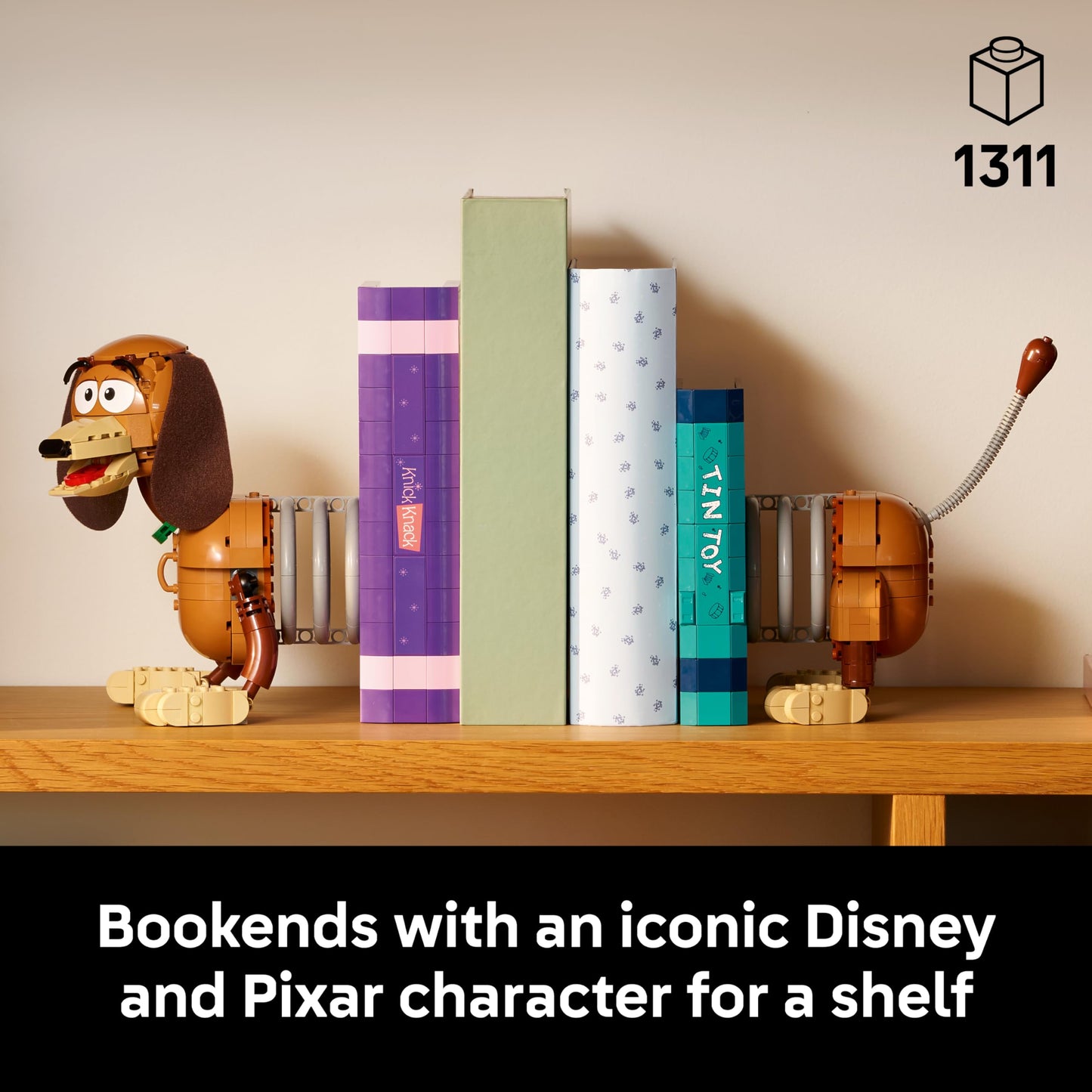 LEGO Disney and Pixar Toy Story Slinky Dog Bookends - Building Set for Adults, Ages 18+ - Disney Gifts for Fans - Bedroom, Shelf or Office Decor - 43301 LEGO