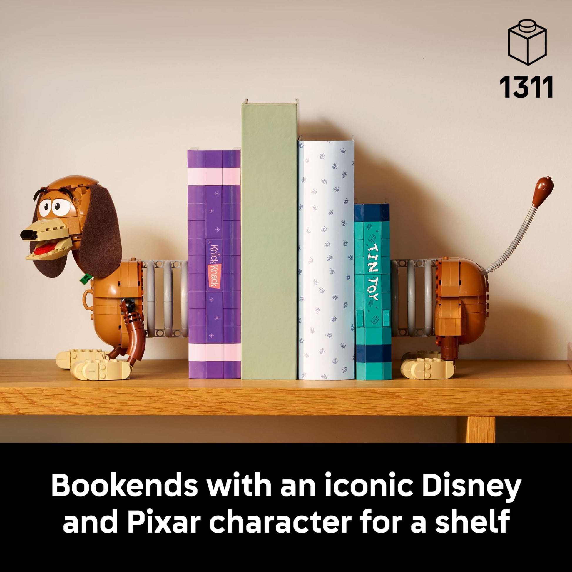 LEGO Disney and Pixar Toy Story Slinky Dog Bookends - Building Set for Adults, Ages 18+ - Disney Gifts for Fans - Bedroom, Shelf or Office Decor - 43301 LEGO