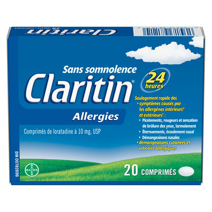 Claritin Allergy Medicine, 24-Hour Non-Drowsy Relief 10 mg, 20 Tablets - Available at All In One Marketplace Canada