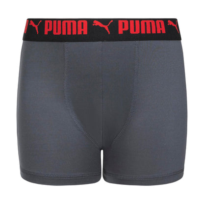 Puma Boys' 5 Pack Performance Boxer Briefs, Grey/Bright, Large PUMA