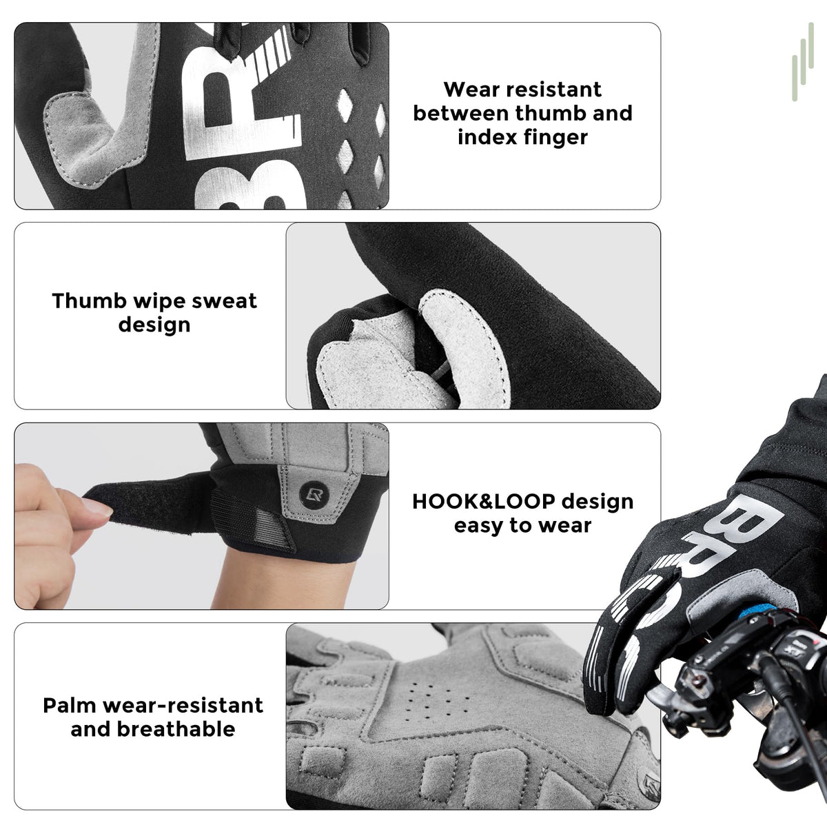ROCKBROS Winter Cycling Gloves - Full Finger, Water Resistant, Touch Screen Compatible for Men & Women, Skiing & Biking 🍁 All In One Marketplace Canada