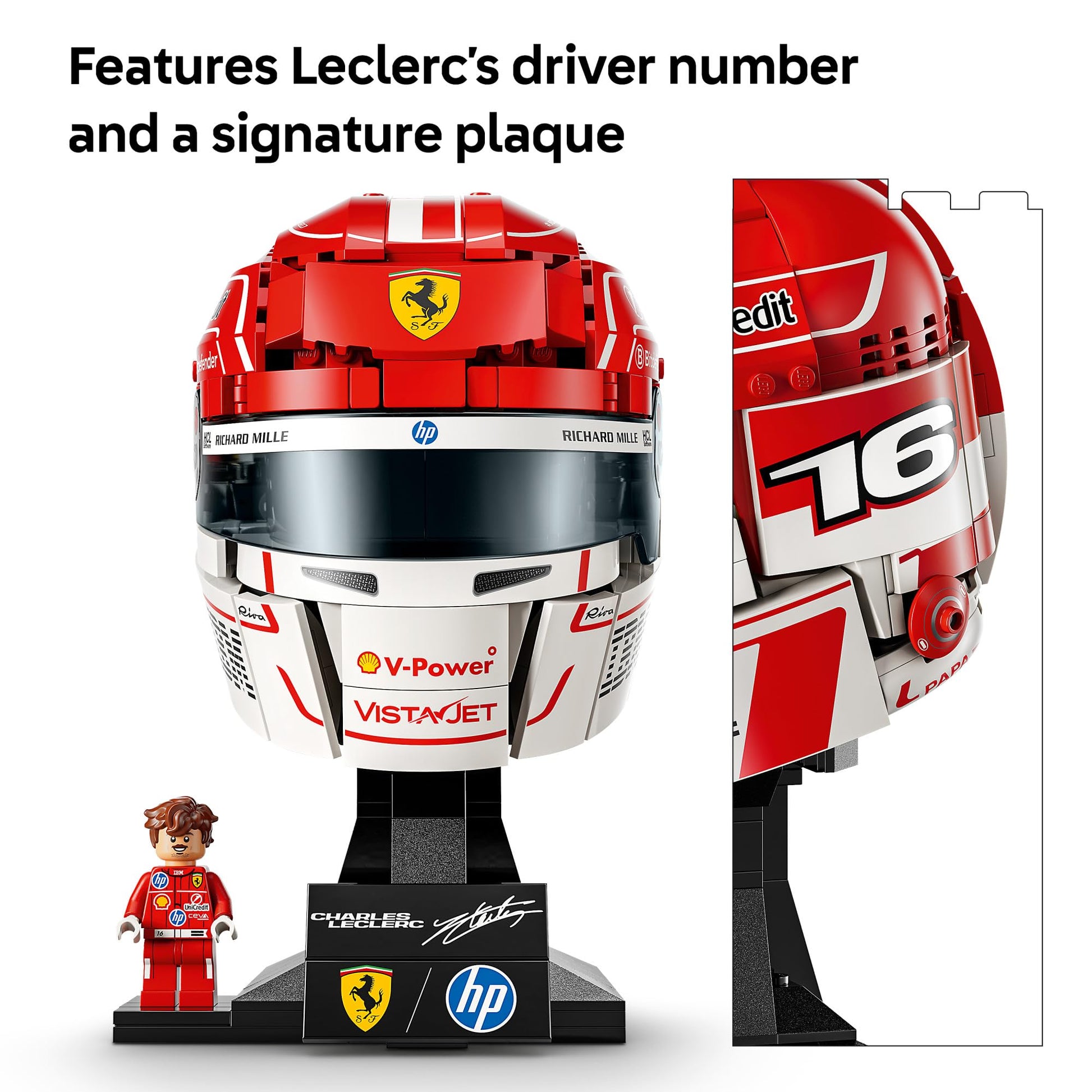 LEGO Editions Scuderia Ferrari HP Charles Leclerc Helmet - Building Set for Teens, Ages 14+ - Collectible F1 Display - Bedroom or Home Office Decor - Gift for Formula 1 Fans - 43014 - Available at All In One Marketplace Canada