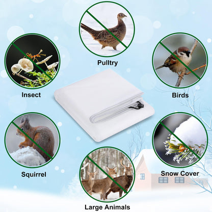 46.5" X 31" Winter Drawstring Plant Covers - 4 Packs Warm Plant Protection Cover Bags, Frost Cloth Blanket Protecting Fruit Tree Potted Plants from Freezing Animals Eating 🍁 All In One Marketplace Canada
