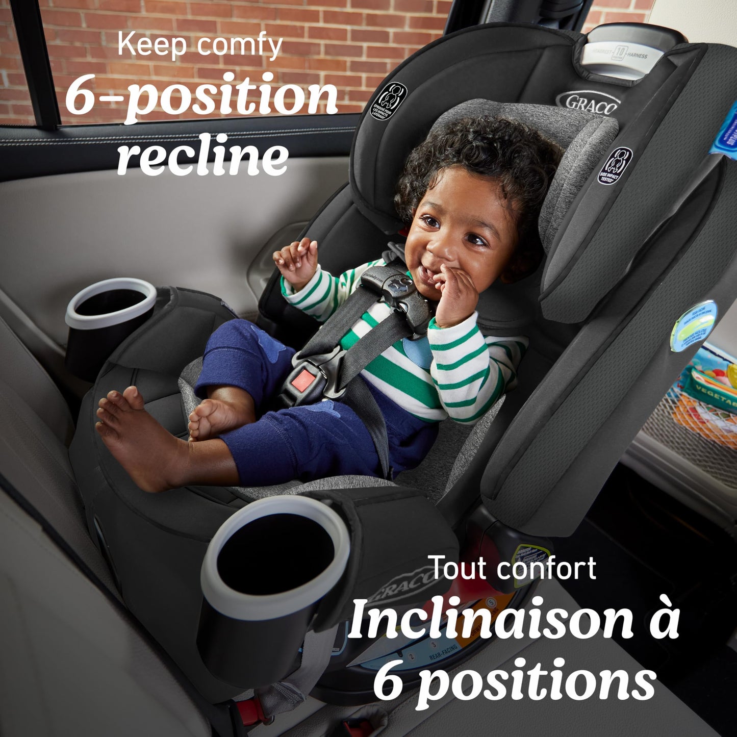 Graco 4Ever All-in-One Convertible Car Seat, 4-in-1 Baby to Big Kid Car Seat from 1.8-54 kg (4-120 lb), ProtectPlus Engineered, Lofton