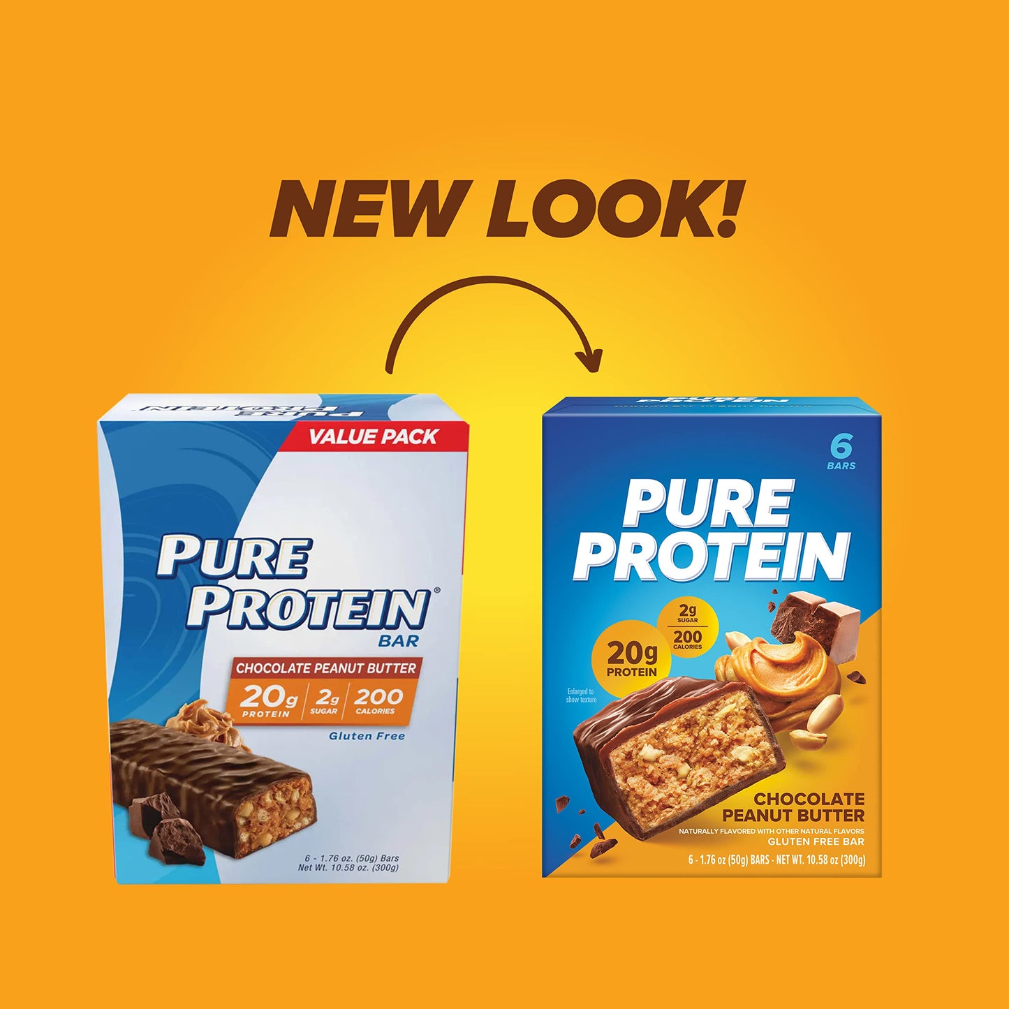 Pure Protein Variety Pack - 18 Bars (Chocolate Peanut Butter, Chewy Chocolate Chip, Chocolate Deluxe)