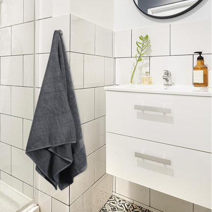 Utopia Towels 4 Pack Premium Bath Towels Set, 27 by 54 Inches, 100% Ring Spun Cotton 600GSM, Lightweight and Highly Absorbent Quick Drying Towels, Perfect for Daily Use, Grey - Available at All In One Marketplace Canada