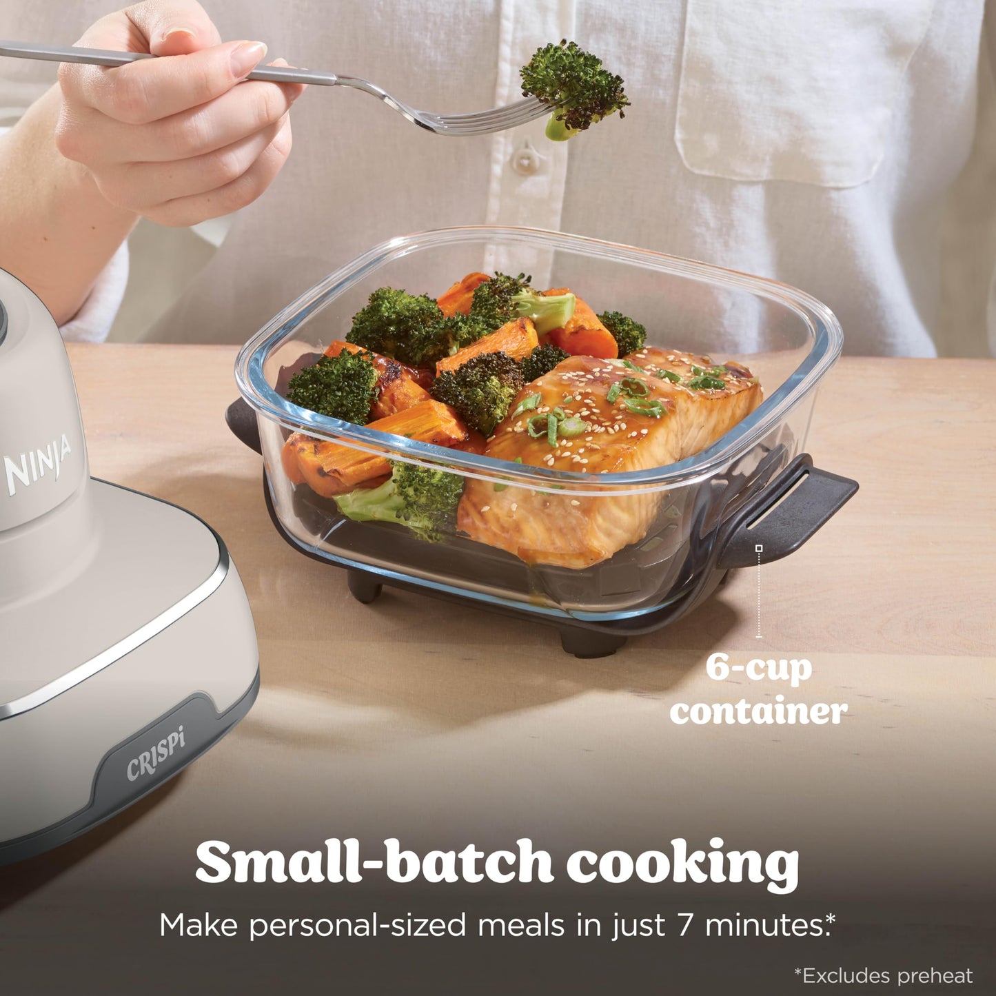Ninja Crispi Portable Glass Air Fryer Cooking System – 4-Qt & 6-Cup CleanCrisp Containers, Nontoxic, Leak-Proof, Dishwasher Safe – Air Fry, Bake, Max Crisp, Recrisp FN101CSD (Canadian Version) 🍁 All In One Marketplace Canada