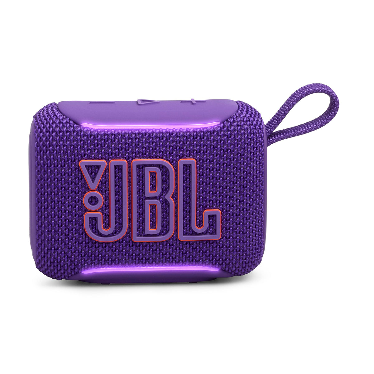JBL Go 5 - Ultra-Portable Waterproof & Drop-Proof Speaker with JBL Legendary Sound & Ambient Edge Lighting, AirTouch Instant Stereo Pairing or Link Multiple Compatible Speakers via Auracast™ (Purple)