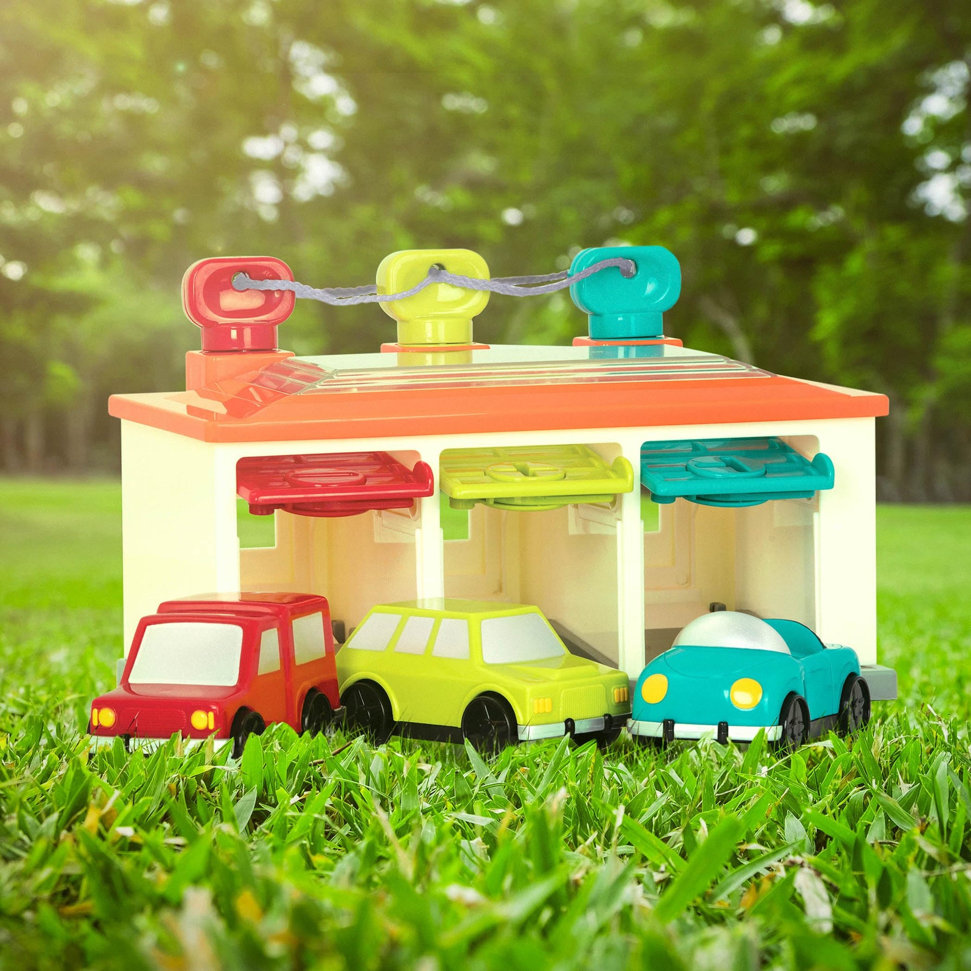 Battat Toy, Color Sorting Push-and-Go Playset, Red, Toddler Battat