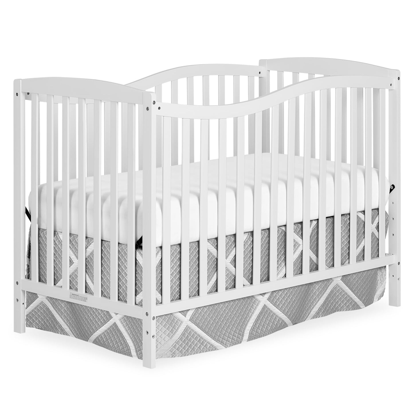 Dream On Me Chelsea 5-In-1 Convertible Crib In White, 4 Mattress Height Positions, Non Toxic Finish, JPMA Certified, Made Of Sustainable And Sturdy Pinewood Dream On Me