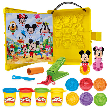 Play-Doh Disney Junior Mickey Mouse Clubhouse Shape a Story Playset, Storage & Travel, Arts & Crafts Preschool Toys for Kids 2+