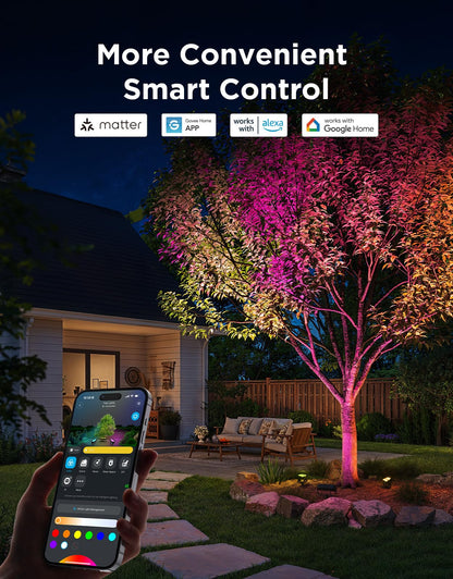 Govee Outdoor Tree Lights 3-Pack, RGBWIC LED Landscape Lighting 🍁 All In One Marketplace Canada
