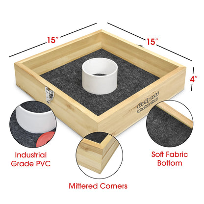 GoSports Premium Birch Wood Washer Toss Game - Portable Set Includes 2 Targets and 8 Washers