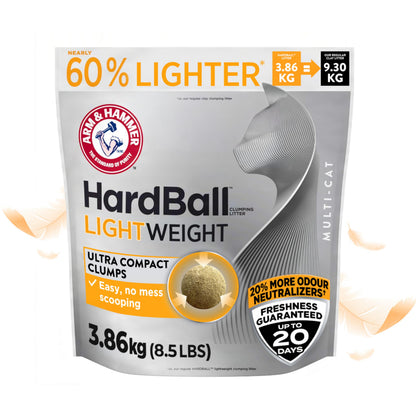 ARM & HAMMER Hardball Clumping Litter, Platinum Formula, Lightweight, Easy No-Mess Scooping, 3.86 KG 🍁 All In One Marketplace Canada
