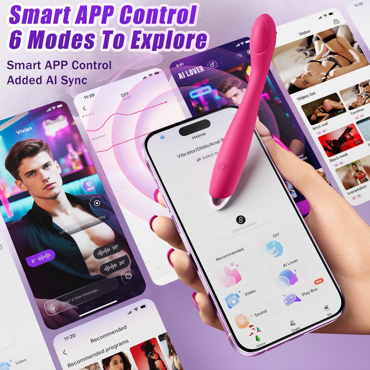 Vibrator Dildo Sex Toys for Women for Clitoral Nipple Anus Stimulation