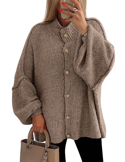 PRETTYGARDEN Women's Oversized Chunky Cardigan Sweaters Camel,L 🍁 All In One Marketplace Canada