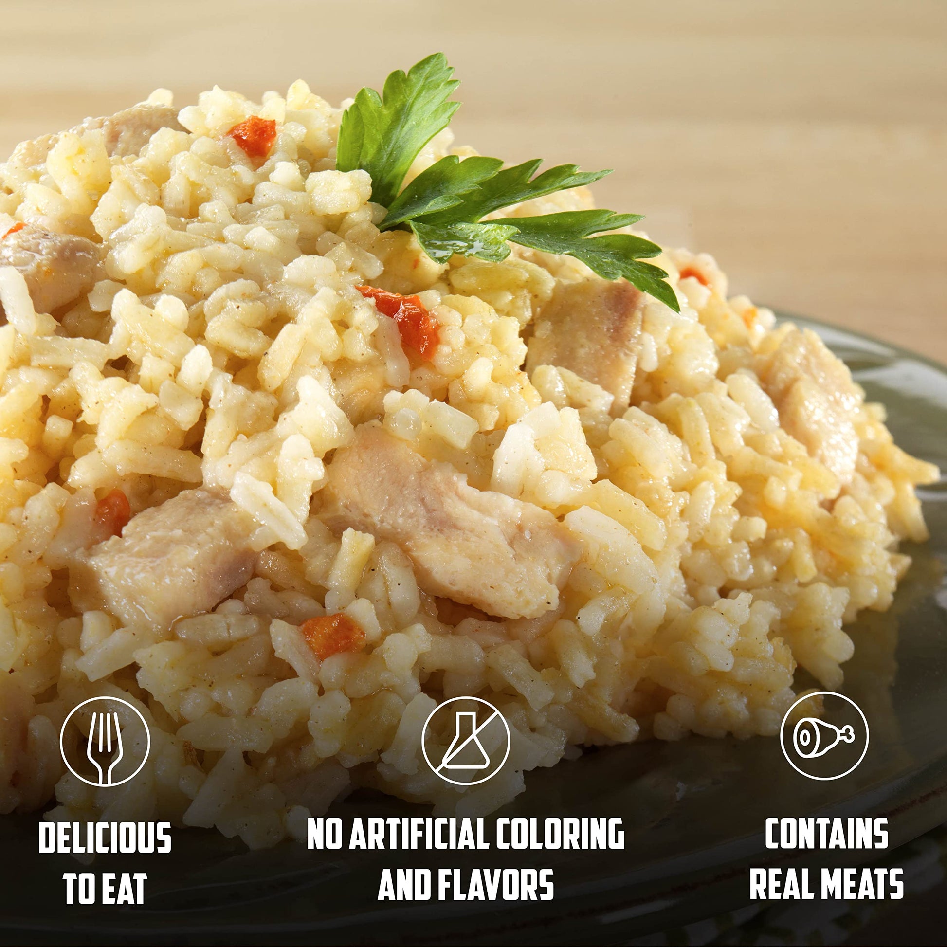 Mountain House Rice and Chicken, Freeze Dried Emergency Food (1 Pouch) Mountain House