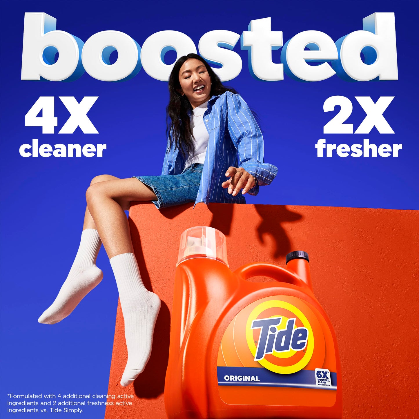 Tide Laundry Detergent Liquid, Original Scent, Works on 100% of Common Stains, Laundry Soap, Liquid Laundry Detergent, 100 Loads, 3.9 L