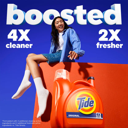 Tide Laundry Detergent Liquid, Original Scent, Works on 100% of Common Stains, Laundry Soap, Liquid Laundry Detergent, 100 Loads, 3.9 L