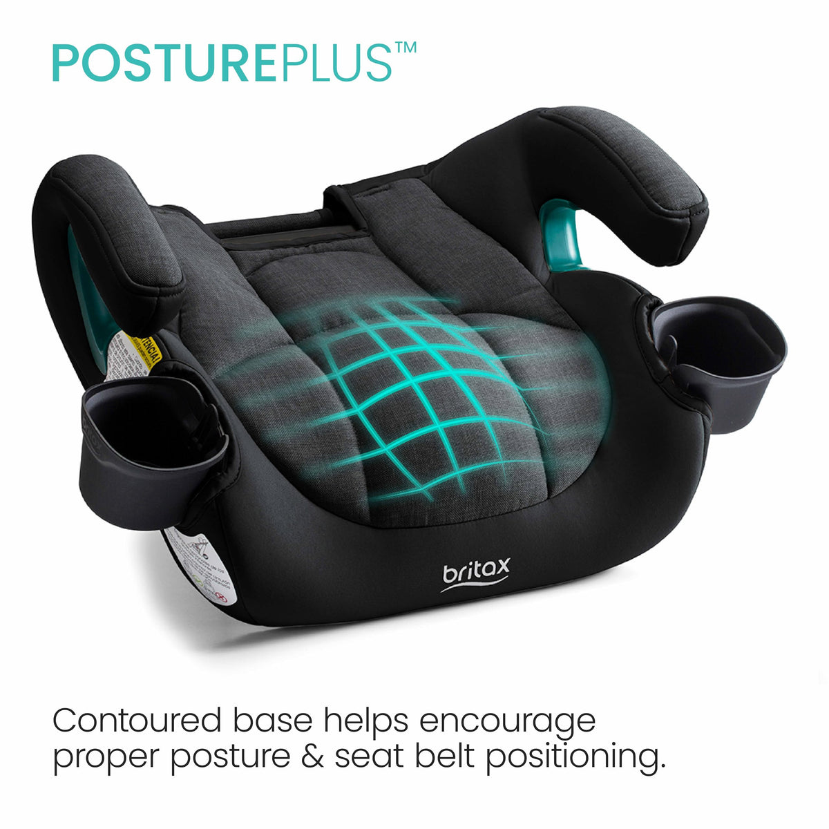 Britax UpNGo Click Backless Booster Car Seat with Rigid LUAS, Lightweight and Portable Travel Booster with Slim Design and PosturePlus, Accommodates Kids up to 120 Lbs and 63” – Raven Black