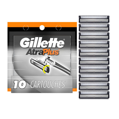Gillette Atra Plus Razor Blade Cartridges, 10 Count
