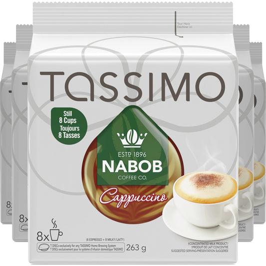 Tassimo Nabob Cappuccino Single Serve T-Discs, 8 Count Box (5-Pack)