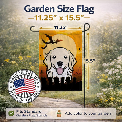 Drapeau de jardin Caroline's Treasures BB1763GF Golden Retriever d'Halloween, petite taille, multicolore