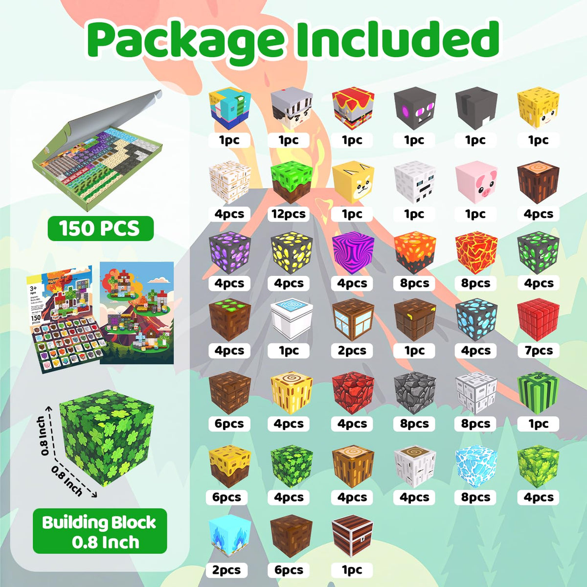 SSAWER Magnetic Blocks, 150PCS Toys Building Blocks Cubes Gifts for Kids 🍁 All In One Marketplace Canada