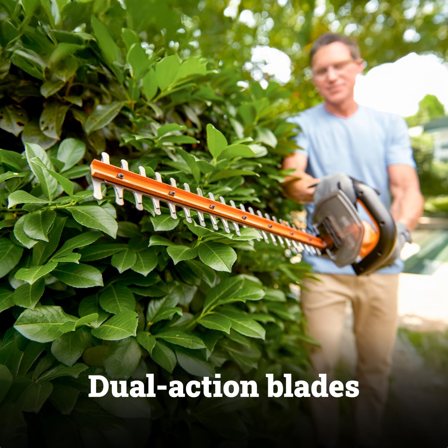 WORX WG261.9 20V PowerShare 22" Cordless Hedge Trimmer, Battery & Charger Not Included Worx