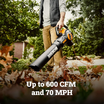 WORX 12 Amp Trivac 3-in-1 Electric Leaf Blower/Mulcher/Yard Vacuum - WG512 Worx