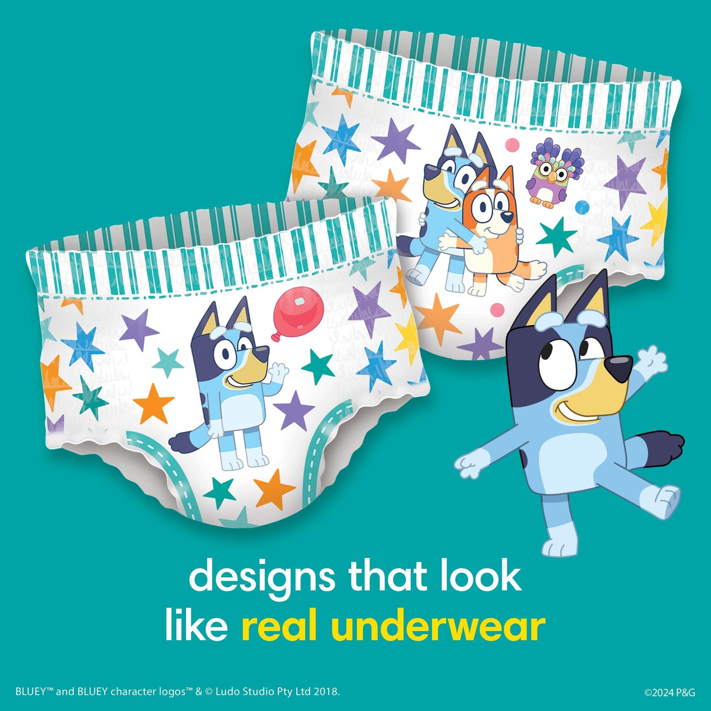 Pampers Easy Ups Girls & Boys Potty Training Pants, Size 4 (2T3T), 74 Count, Bluey Absorbent Training Underwear, Up to 100% Leakproof Day and Night, Hypoallergenic 🍁 All In One Marketplace Canada