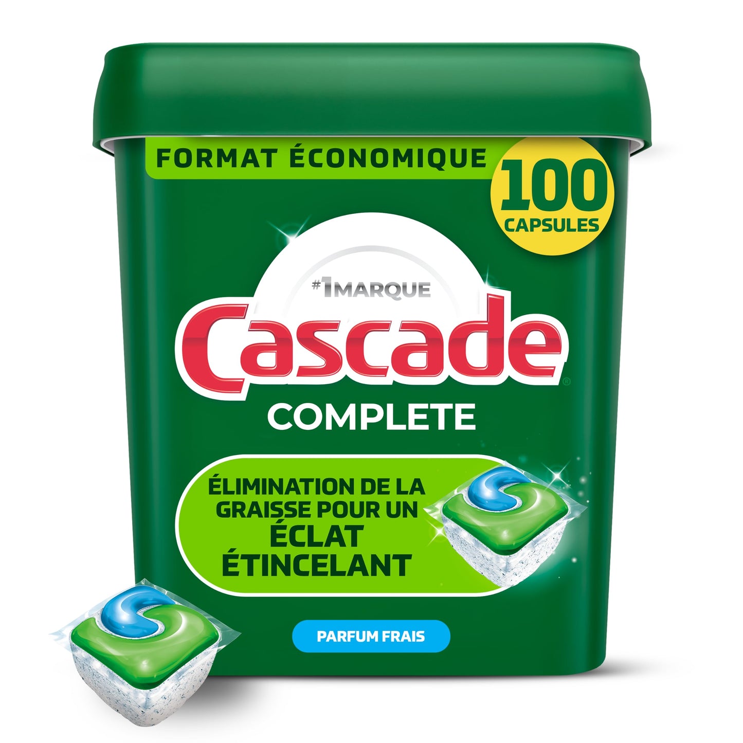 Cascade Complete Dishwasher Detergent Pods, Dish Detergent Soap, Fresh Scent, 100 Count