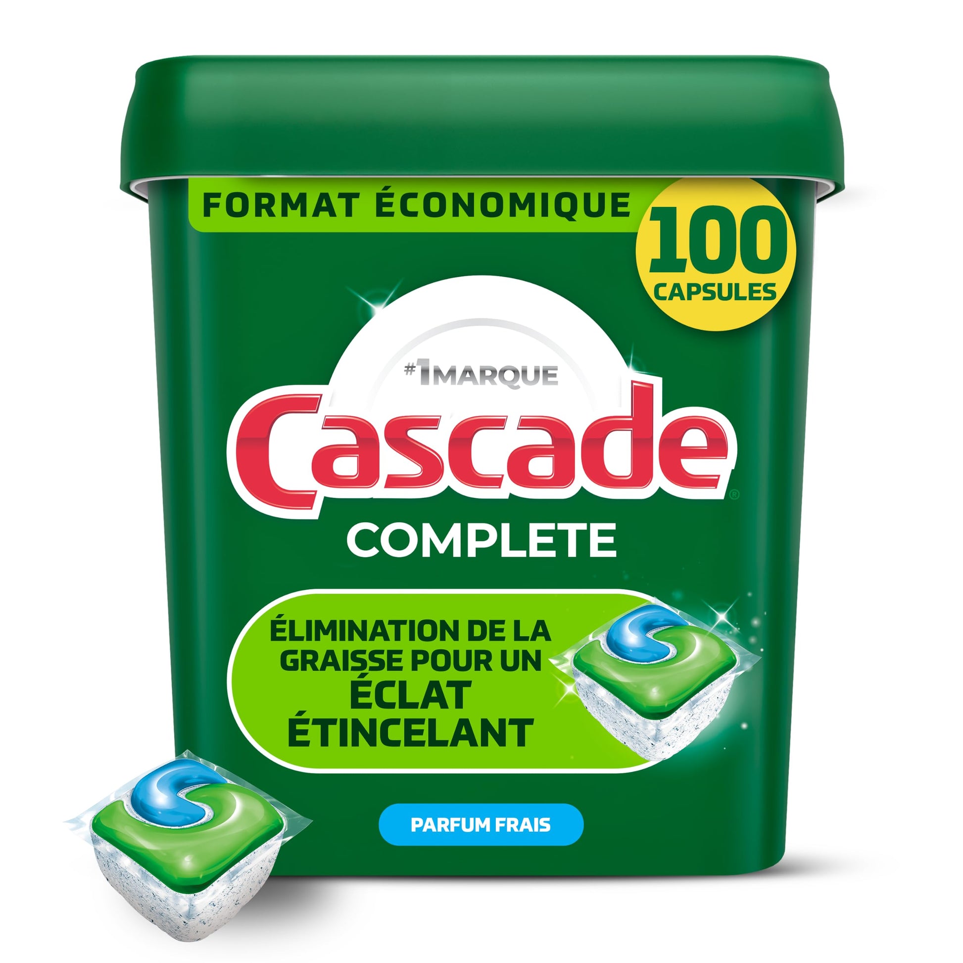 Cascade Complete Dishwasher Detergent Pods, Dish Detergent Soap, Fresh Scent, 100 Count