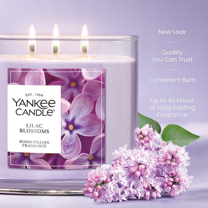 Yankee Candle 3 Wick Candle Jar, Scented Candle with up to 40 Hours of Burn Time, Premium Plant Wax Blend for Consistent Long Lasting Scent from First to Last Burn, Lilac Blossom 🍁 All In One Marketplace Canada